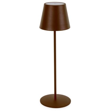 lampada da tavolo led etna marrone h38 cm Bizzotto