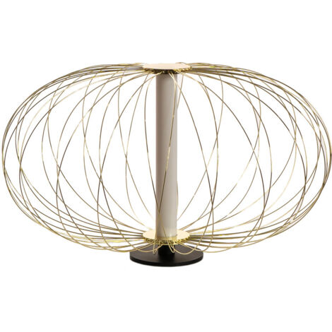 Lampada da tavolo LED in metallo oro Mizar STS