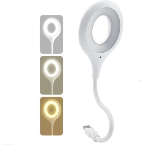 Lampada da tavolo LED intelligente USB con 3 colori dimmerabili e controllo vocale, testa girevole a 360°, luce soffusa anti-affaticamento, ideale per studiare e leggere [Classe energetica F]