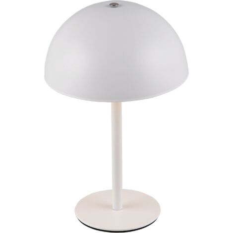 Lampada da tavolo LED, metallo, bianco opaco, 13x21x13 cm, Munoz