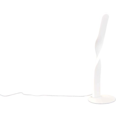 Lampada da tavolo LED, metallo, bianco opaco, H 41 cm, Ginko