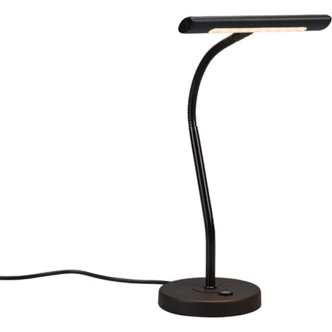 Lampada da tavolo LED, metallo, nero opaco, 18x35x15 cm, Curtis
