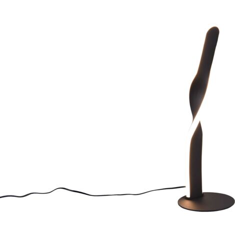 Lampada da tavolo LED, metallo, nero opaco, H 41 cm, Ginko
