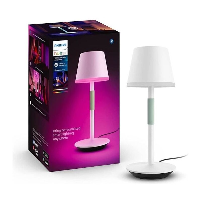 Image of Lampada da tavolo led Philips Hue go portatile e ricaricabile bianca - 40457100