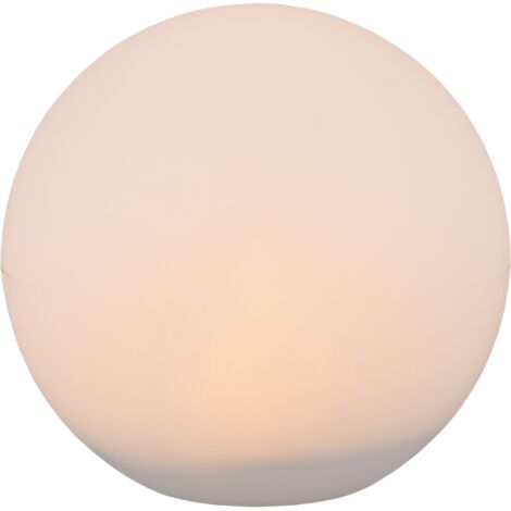 Lampada da tavolo LED, plastica, bianco, 30x28x30 cm, Melo