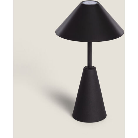 Lampada da Tavolo LED Portatile 3W per Esterni Metallo con Batteria Ricaricabile Chamle Nero