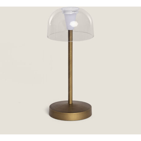 Lampada da Tavolo LED Portatile per Esterni con Batteria USB Ricaricabile Lendora Ottone
