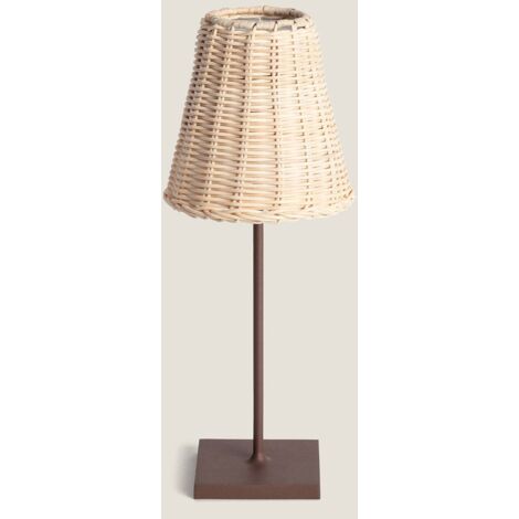 Lampada da Tavolo LED Portatile per Esterni con Batteria USB Ricaricabile Metallo Medinilla Marrone