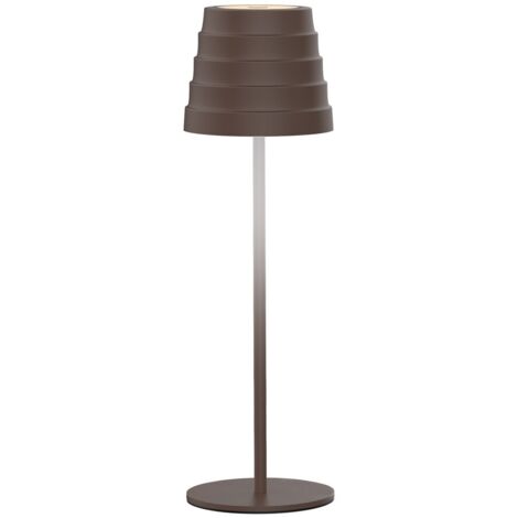 Lampada da tavolo led ricaricabile IP54 mod. Maya colore marrone