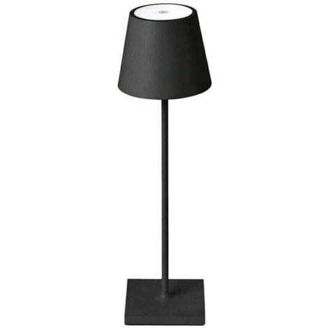 LAMPADA DA TAVOLO LED RICARICABILE SIMILE POLDINA TOUCH DIMMER NERA