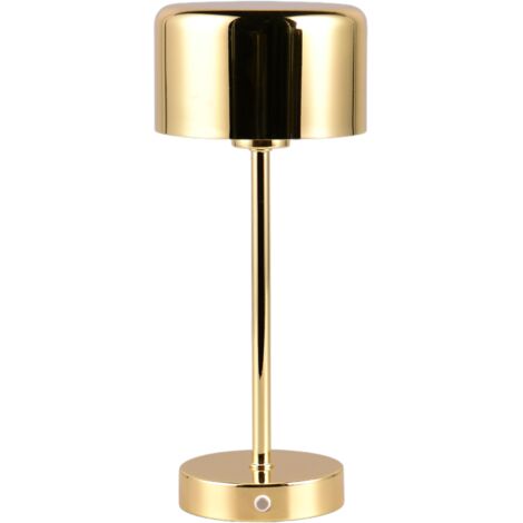 Lampada da tavolo LED ricaricabile touch ottone Jeff RL