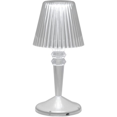 Lampada da tavolo Led touch Kristall luce regolabile 2W portatile a batteria ricaricabile USB Type-C Novaline
