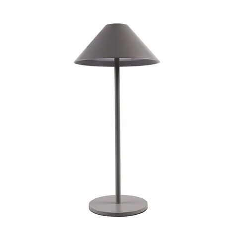 Lampada da tavolo Led touch Nam Grigia 5W portatile a batteria ricaricabile USB Dimmerabile Wisdom