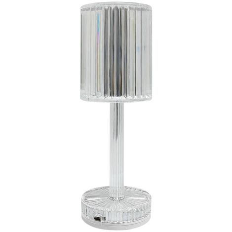 Lampada da tavolo LED trasparente USB-C CCT Milagro