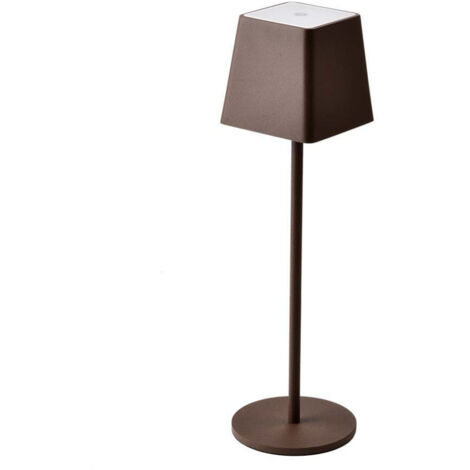 Lampada da tavolo led v-tac ricaricabile 2w 3000k 5v ip54 corten - vt-7563-c -7693