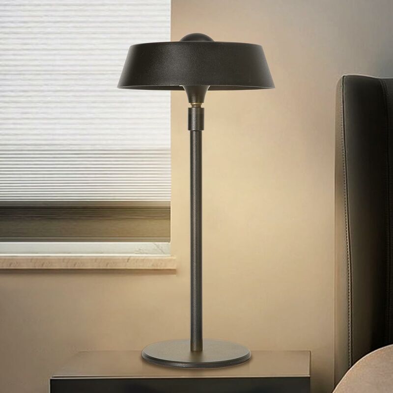 Image of Lampada da tavolo LED wireless ZOLGINAH, lampada da comodino ricaricabile in metallo, controllo touch, luce calda 3000K dimmerabile - 3,5 W per