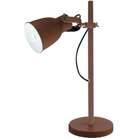 "Lampada da tavolo LEGEND in metallo bronzo con finiture rame"