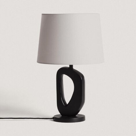Lampada da Tavolo Legno Cave ILUZZIA Nero