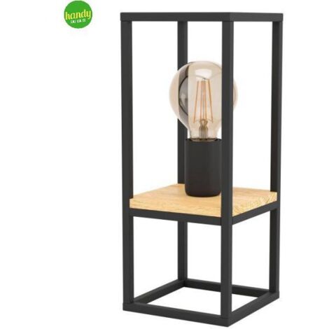 Lampada da Tavolo Libertad Eglo 1xE27 Legno/Nero