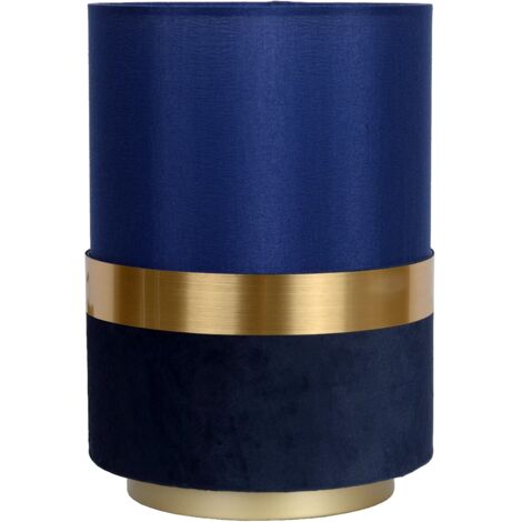 Lampada da tavolo lino blu oro E14 Lucide Extravaganza