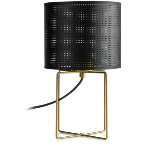 Lampada da tavolo loft nero-oro LoftShade E27 Luminex