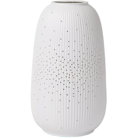Lampada da tavolo Lucide Flores porcellana bianca E14 24cm