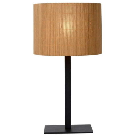 Lampada da tavolo Lucide Magius rattan nero E27 40W
