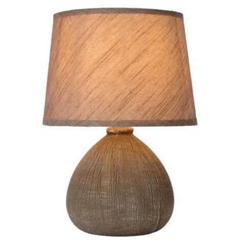 Lampada da tavolo Lucide Ramzi marrone E14 40W 26cm