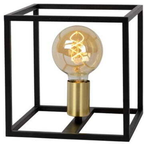 Lampada da tavolo Lucide Ruben nero/ottone E27 40W