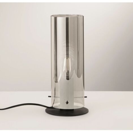 LAMPADA DA TAVOLO MAGIC E27 D.13XH23CM NERA/FUME'