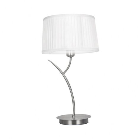 Lampada da tavolo magni 1xe27 cromo c/pannello bianco 53x30x30x30 cm