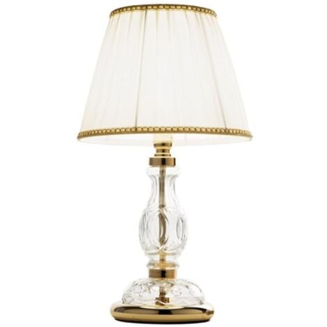 LAMPADA DA TAVOLO classica in puro cristallo con paralume a scelta lume  salotto. EUR 122,00 - PicClick IT