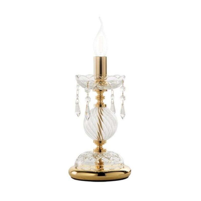 Image of Lampada da tavolo mariateresa in vetro liscio lavorato a mano