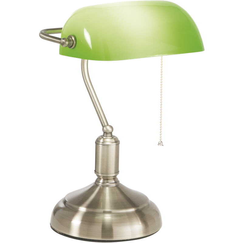 Image of Lampada da tavolo MARSHALL in metallo bronzo con diffusore in vetro verde - Verde