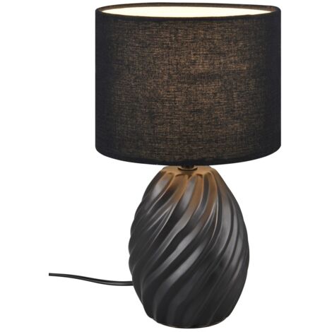 Lampada da tavolo MELVA in ceramica nera E14 40W RL
