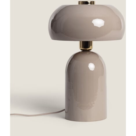 LEDKIA Lampada da Tavolo Metallo Dhanuk Tortora