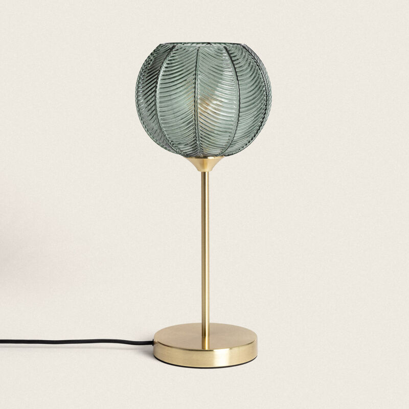 Image of Ledkia - Lampada da Tavolo Metallo e Vetro Klimt Verde