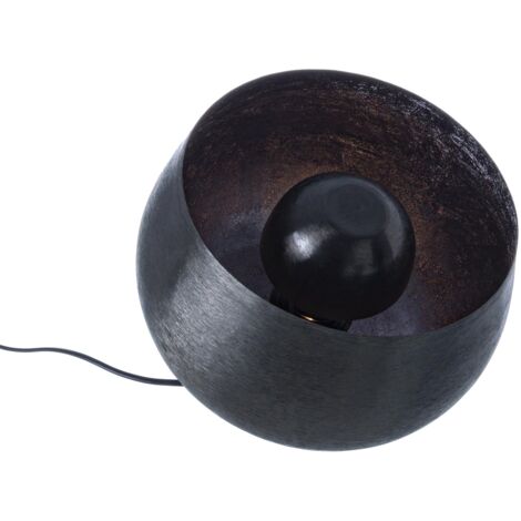 Lampada da Tavolo Metallo Nero Industriale da Interno - MARCEL - Colore: Nero - Dimensione: D 28
