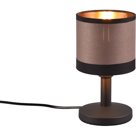Lampada da tavolo, metallo, nero opaco, 12x22,5x12 cm, Davos