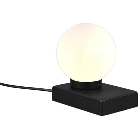 Lampada da tavolo, metallo, nero opaco, 15x15x12 cm, Davi Ii