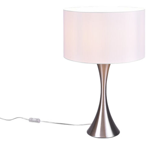 Lampada da tavolo, metallo, nichel opaco, 40x62,3x40 cm, Sabia