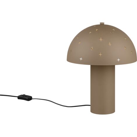 Lampada da tavolo, metallo, taupe, 25x32,5x25 cm, Seta