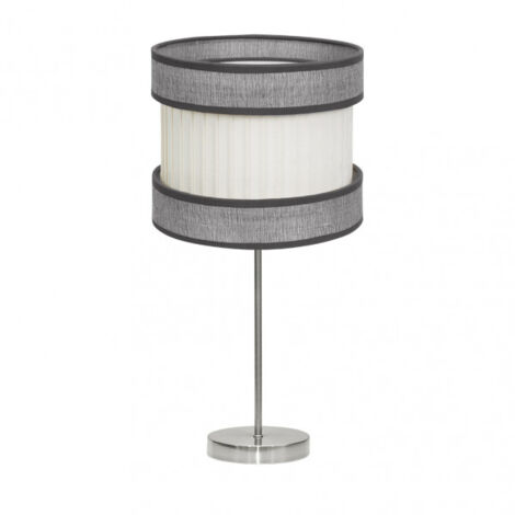Lampada da tavolo modello Home Nickel con paralume bicolore FABRILAMP