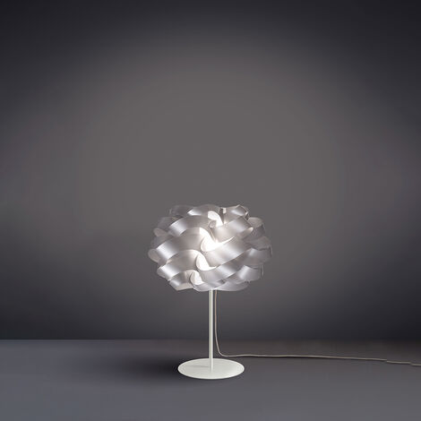 Lampada Da Terra Moderna 1 Luce Cloud In Polilux Silver Made In Italy