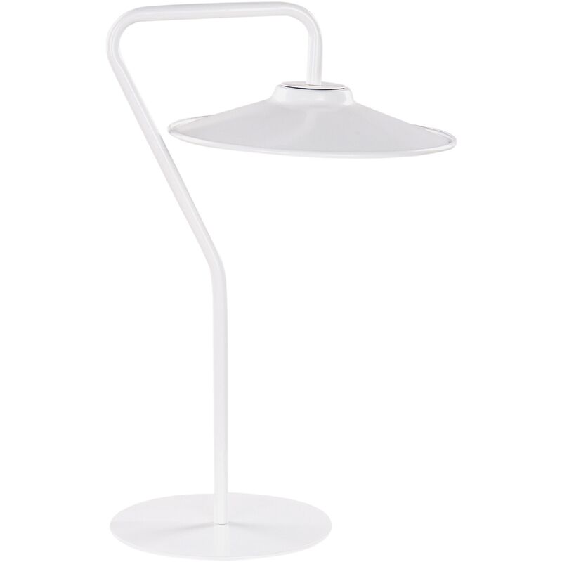 Image of Beliani - Lampada da tavolo moderna a led Luce calda Ufficio Studio Soggiorno Bianco 41 cm Galetti