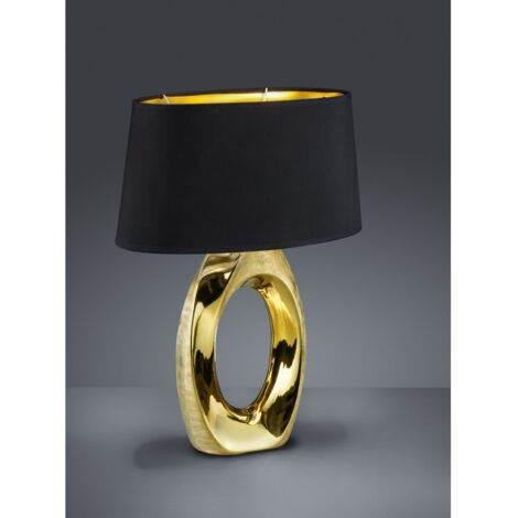 Lampada Da Tavolo Moderna Ceramica Oro Taba H52 cm Trio Lighting