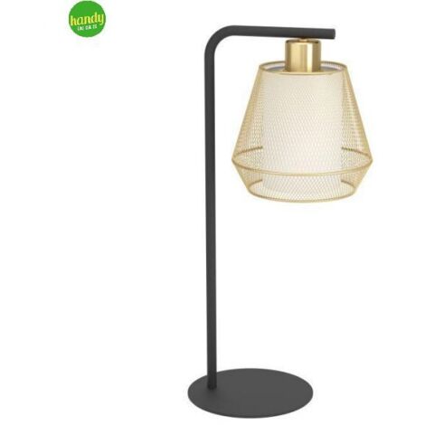 Lampada Da Tavolo Moderna Ciudadela Acciaio Nero 1 Luce E27