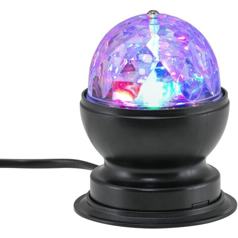 Lampada Da Tavolo Moderna Disco Light Plastica Nero Led 3W