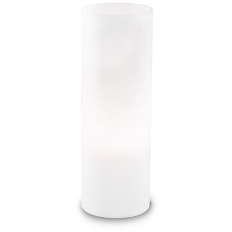 Lampada Da Tavolo Moderna Edo Vetro Bianco 1 Luce E27 Big