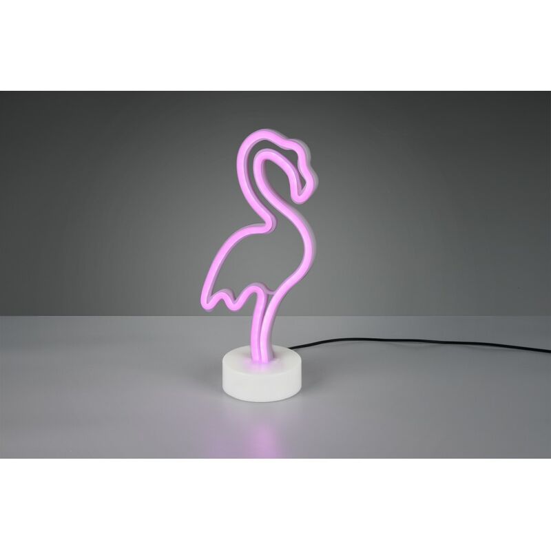 Image of Iperbriko - Lampada Da Tavolo Moderna Flamingo Fenicottero Led Dimmerabile Trio Lighting